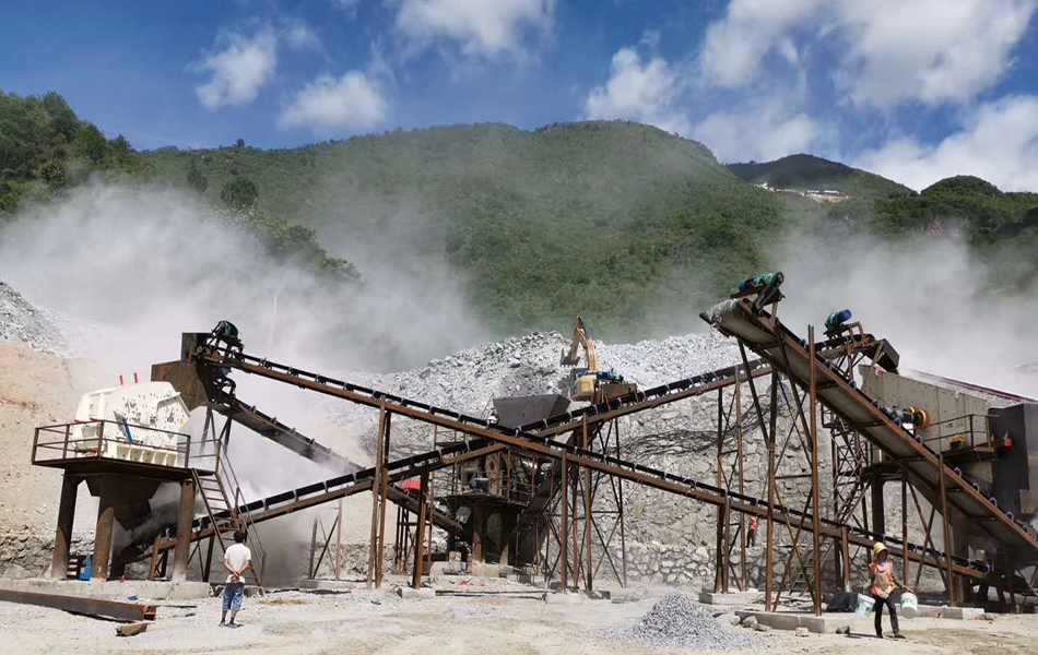 缅甸时产300吨石灰石破碎生产线