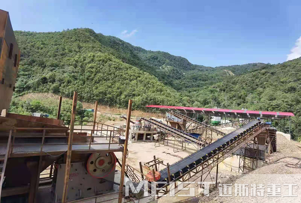 时产500吨鹅卵石碎石生产线现场