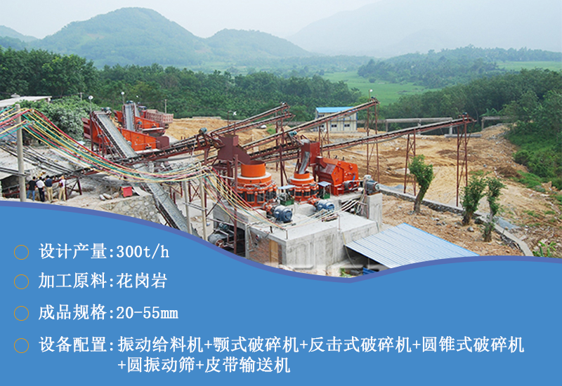 贵州毕节300吨花岗岩生产线