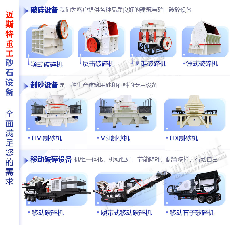 迈斯特重工专供各种砂石设备